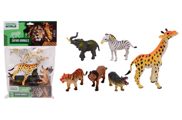 Johntoy wilde dieren per 6 stuks