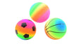 Regenboog bal, maat 5 (21 cm), 3 assorti