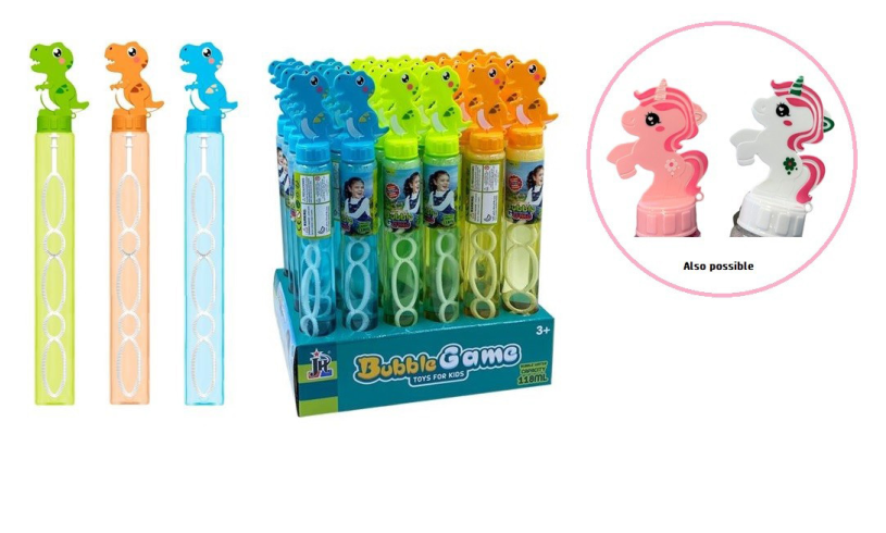 Dmuchawa do baniek mydlanych 118 ml. jednorożec i dinozaur