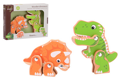 Jouéco - drewniane dinozaury (2 szt.)