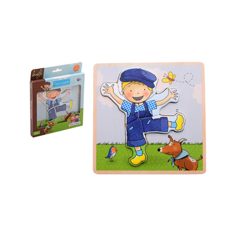 Johntoy jouã©coâ® - fien teun drewniane puzzle teun 5 elementów