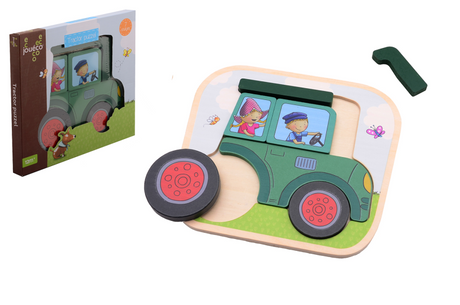 Puzzle z traktorem Johntoy fien teun. 2+