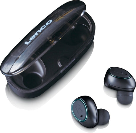 Słuchawki Lenco epb410 bluetooth ipx4 tws z power bankiem czarne
