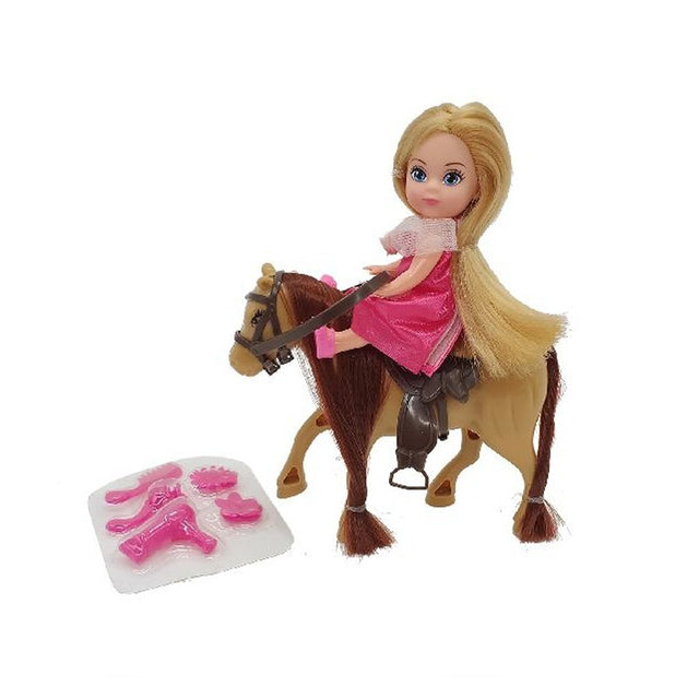 Podstawowy mini koń Calleigh z lalką + akcesoria