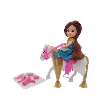 Podstawowy mini koń Calleigh z lalką + akcesoria