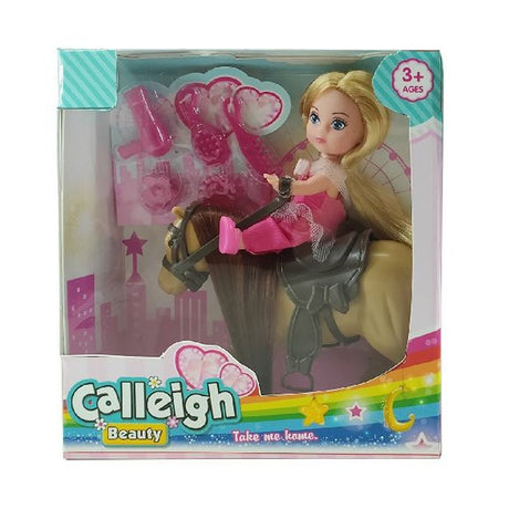 Podstawowy mini koń Calleigh z lalką + akcesoria