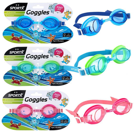 Sportx kids zwembril 2 sterren assorti