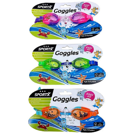 Okulary pływackie dla dzieci Sportx, 4 gwiazdki, różne kolory