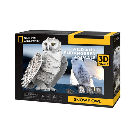 Puzzle sześcienne National Geographic 3D Sowa śnieżna 32 elementy