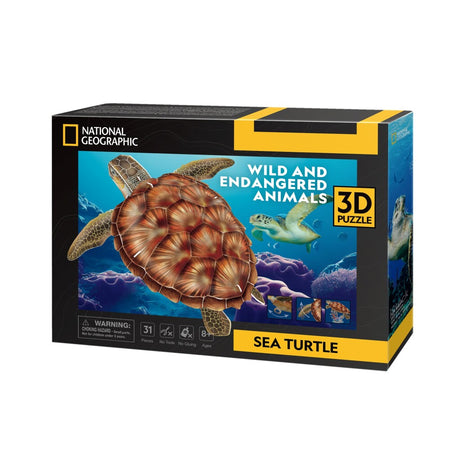 Puzzle sześcienne National Geographic 3D z żółwiem morskim 31 elementów