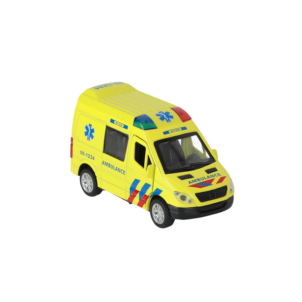 112 ambulans typu pull-back 1:34 + światło i dźwięk