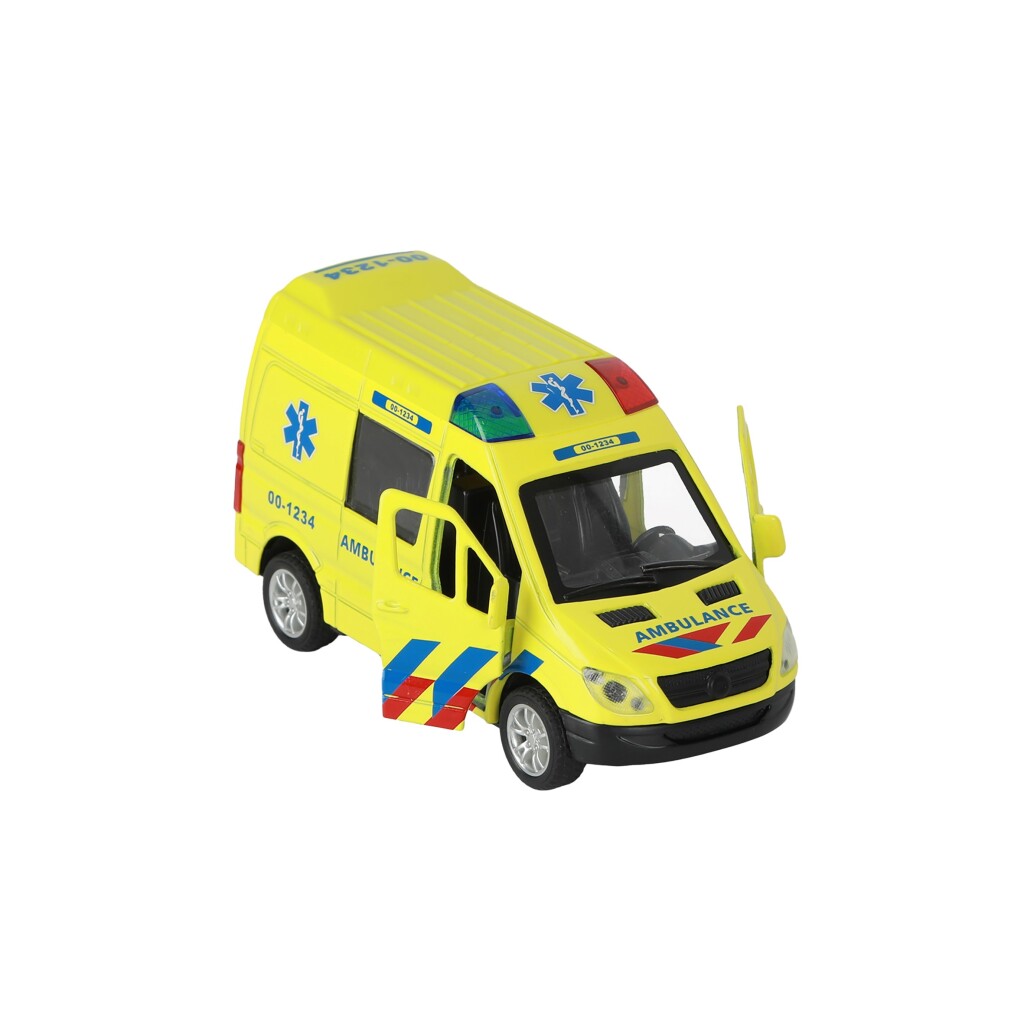 112 ambulans typu pull-back 1:34 + światło i dźwięk