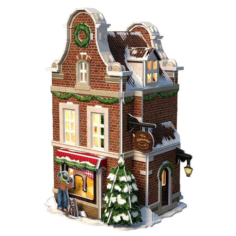 Cubic fun Puzzle 3D Holenderski dom zimowy sklep z serami + światło 60 elementów