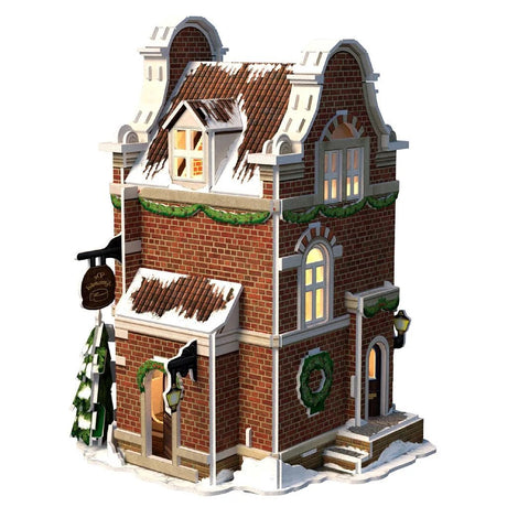 Cubic fun Puzzle 3D Holenderski dom zimowy sklep z serami + światło 60 elementów