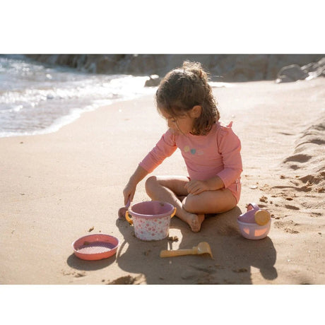 Zestaw plażowy Little Dutch z różowymi kwiatami, 5-częściowy