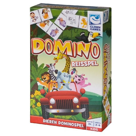 Gra podróżna w domino z klaunami