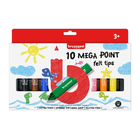 Flamastry mega point Bruynzeel, 10 sztuk
