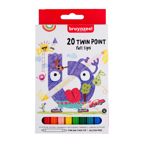 Markery Bruynzeela - podwójny punkt - cienki gruby punkt - 20 szt.