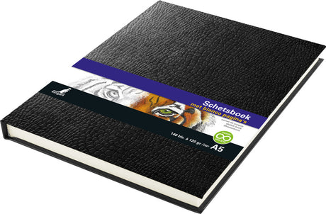 Szkicownik Kangaro A5 - odcisk węża w twardej oprawie - 140 pustych stron - 120 gramowy kremowy papier - k-5320