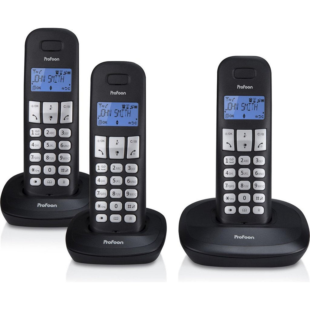 Telefony Profoon PDX-1130 Dect 3 sztuki czarne