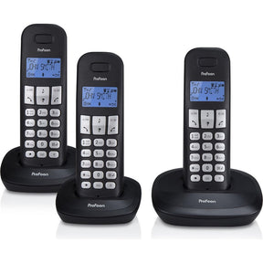 Telefony Profoon PDX-1130 Dect 3 sztuki czarne