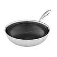 Wok hexagon keramische coating inductie - 28cm