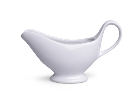Łódka do sosu 21 x 7 x 11,5 cm biała porcelana 330 gr | 3 sztuki