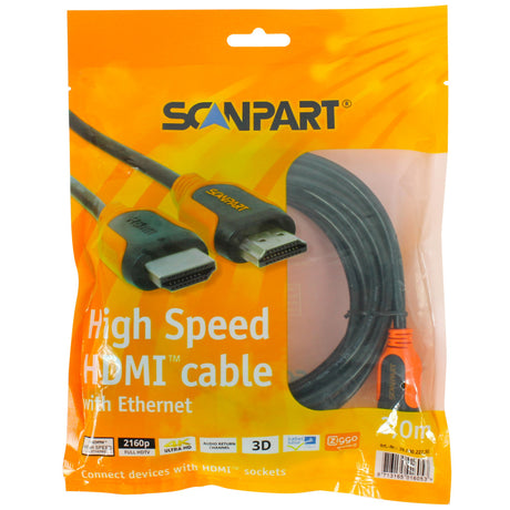 Kabel Scanpart HDMI 3 m pomarańczowy czarny
