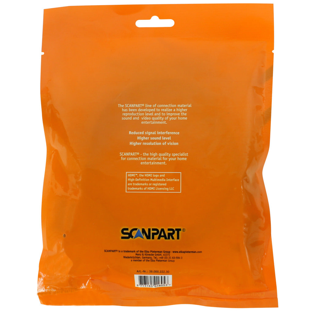 Kabel Scanpart HDMI 3 m pomarańczowy czarny