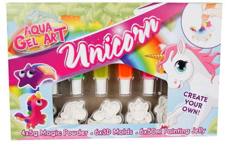 Unicorn 3D Aqua Gel Figurs tworzą zestaw