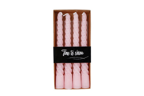 Tafelkaars x4 twist 4uur 2x2x20cm - roze