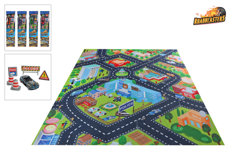 Dywan drogowy Roadstarblasters z samochodem i akcesoriami