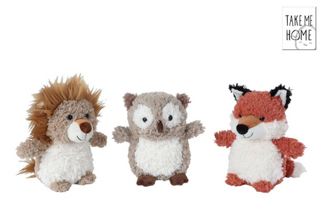 Take me home wilde dieren pluche 3ass 20cm