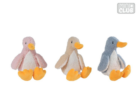 Mini klubowa pluszowa przytulanka kaczka - miękka zabawka kaczka 18 cm, wiele kolorów.