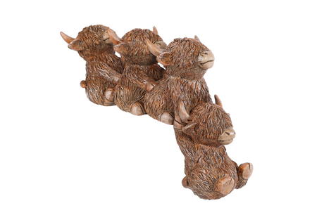Rzeźba góralska z brązowego polistonu 20x15x8cm