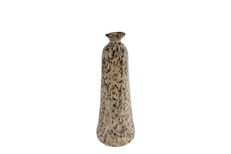 Vaas ragna s beige bruin aardew 11,5x11,5x30,5cm
