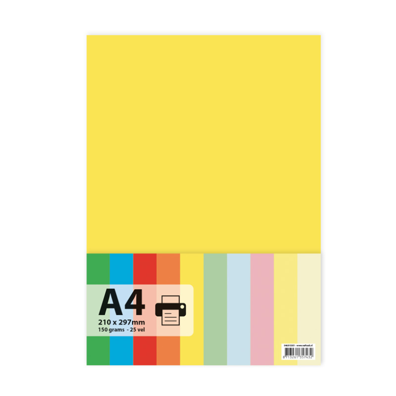 Papier a4 150gr 25 vel - geel