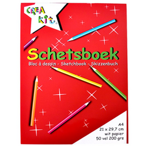 Schetsboek crea-kit a4 50 vel 200gr