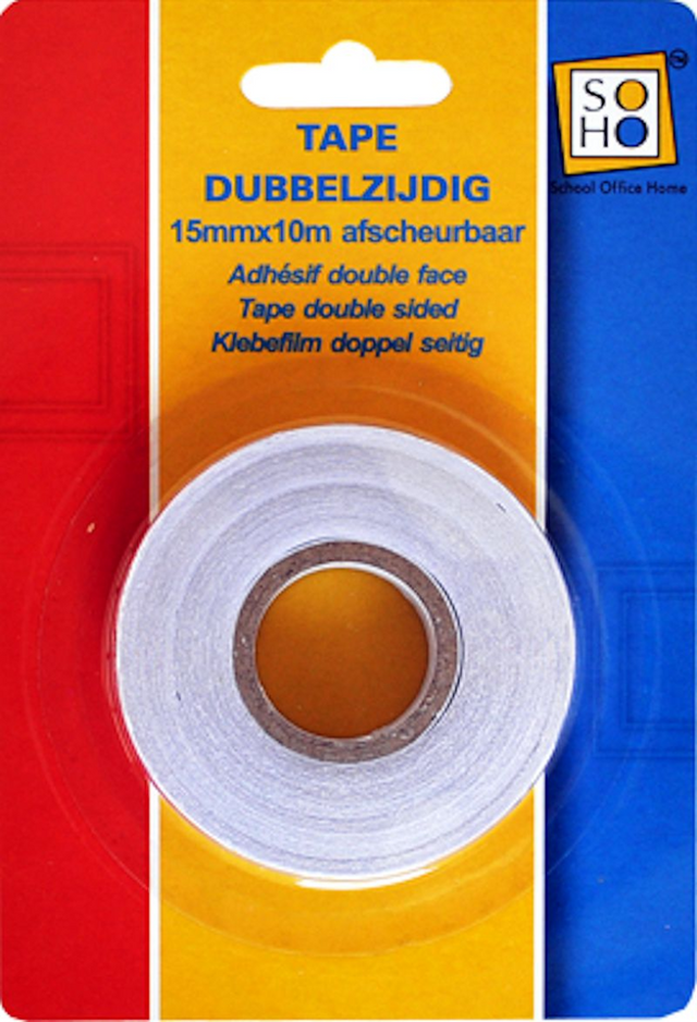 Soho tape dubbelzijdig 15mmx10m