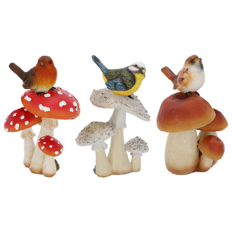 Grzyb Esschert z ptasim tyłkiem. Żywica polietylenowa 9,7 x 7,3 x 14,5 cm