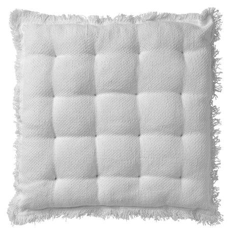 Poduszka na krzesło burto z dekorem holenderskim 40x40 cm śnieżnobiała