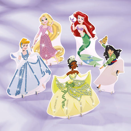 Zestaw do rękodzieła Totum Disney Princess 5 modnych księżniczek udekorowanych ponad 1000 dżetów - rękodzieło malowanie diamentami kreatywne zabawki