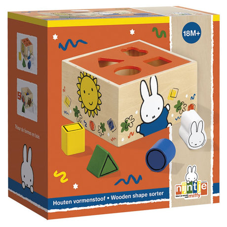 Drewniany sortownik kształtów Bambolino Miffy. 3+
