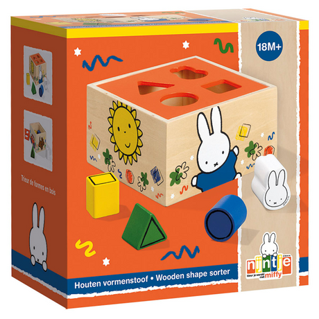 Drewniany sortownik kształtów Bambolino Miffy. 3+