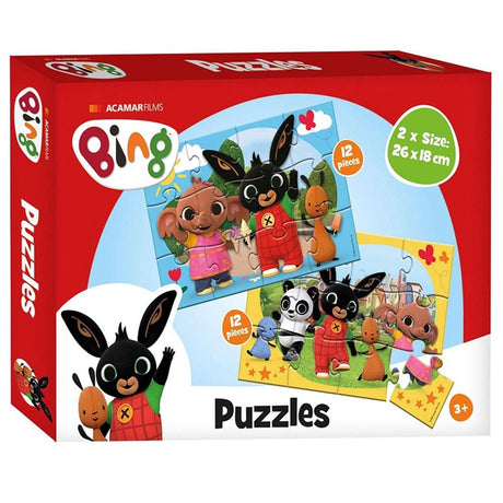 Puzzle Bing 2x12 elementów 3+. 27,5 x 19 x 5,5 cm