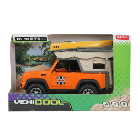 Toi-zabawki vehicool car + kajak + tarcie + światło i dźwięk