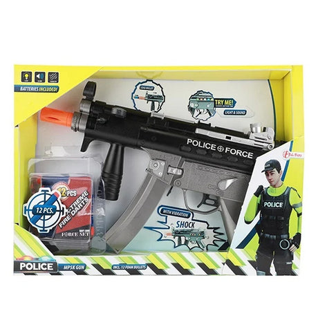 Miotacz policyjny Toi-toys + światło i dźwięk + 12 strzałek