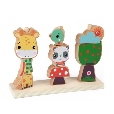 Puzzle drewniane Fisher Price 3D, 9 elementów