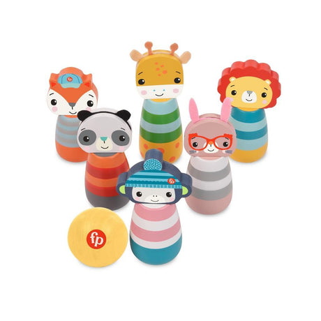 Fisher Price Houten Kegel Game Animals