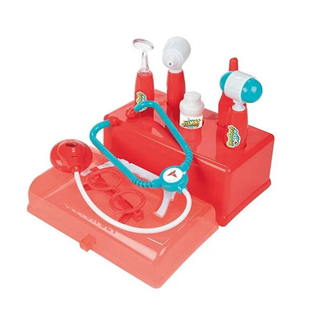 Torba lekarska Toi-toys czerwona z akcesoriami, 7 sztuk.